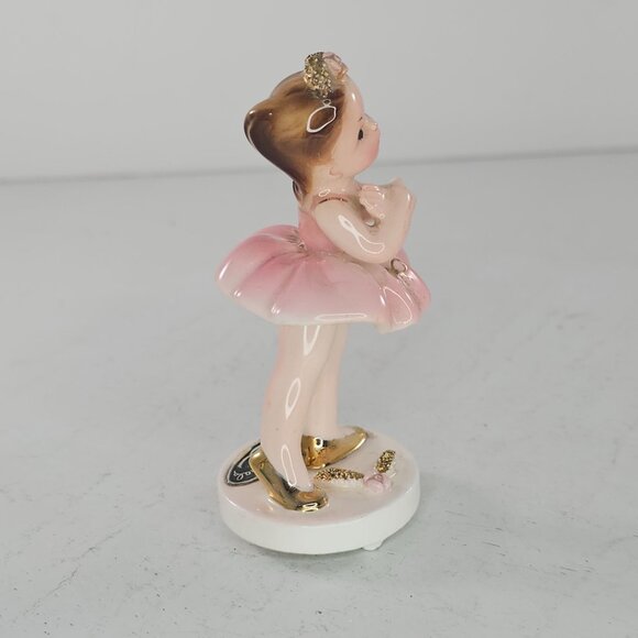 Josef Originals Ballerina Pink Tutu Girl Figurine Gold Shoes *REPAIRED* - Picture 4 of 10